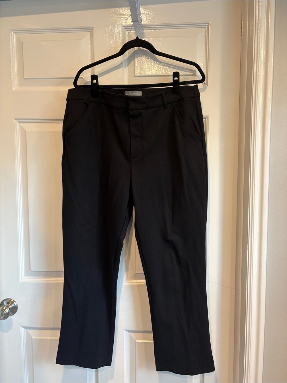 Wit & Wisdom Black Straight-Leg Dress Trousers